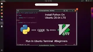 How to install Python | Python code on Vim | run code using on Ubuntu 20.04 LTS using terminal