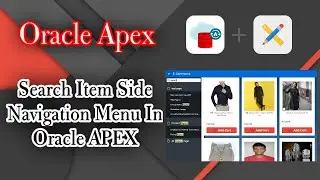 How To Add Search Item Side Navigation Menu In Oracle APEX