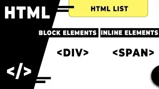 HTML- Block Elements And Inline Elements | Div Tag And Span Tag In HTML By 