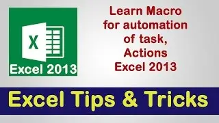 Learn Macro for Automation of Action