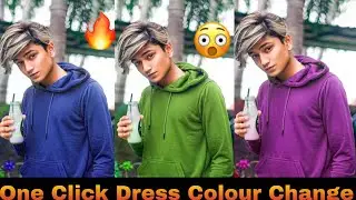 How to Change Clothes Colour One Click | Dress Colour Change Kaise Karen | PicsArt Colour Change