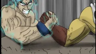 Goku challenges Saitama to Arm wrestling ( Fan animation ) 