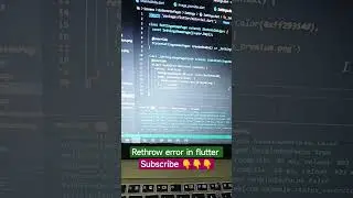 solution of rethrow error in flutter #flutter #fluttertutorials #technicalencoder