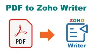 how to convert pdf to zoho writer