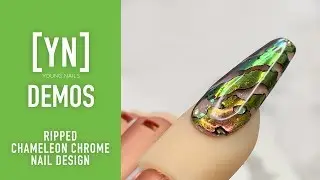 Young Nails Nail Demo - Ripped Chameleon Chrome Nail Design - Acrylic/Gel Nails