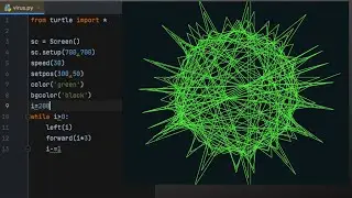 Cool COVID VIRUS Simulation using python turtle 