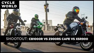 Honda CB1000R vs Kawasaki Z900RS Cafe vs Yamaha XSR900