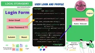 Login form authentication in JS with localstorage | Profile page  | Logout Feature |Web Storage API