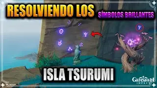 Resolviendo TODOS los Símbolos Brillantes (Muros)  de la Isla Tsurumi. Genshin Impact 2.2 Inazuma