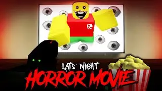 Late Night Horror Movie - ALL ENDINGS - [Full Walkthrough] - Roblox