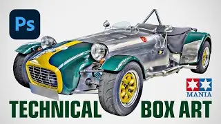 Turn a photo into an illustration! Technical Box Art effects in Photoshop 2022
