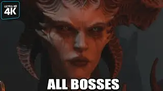 Diablo 4 - All Bosses & Ending (With Cutscenes) 4K 60FPS UHD PC