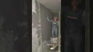 Цементно-известковя штукатурка лестничного марша