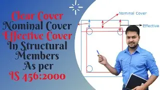 What is Clear Cover, Nominal Cover, Effective Cover in Footing, Column, Beam, Slab & Staircase IS456