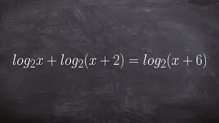 Solving logarithmic equations with extraneous solution