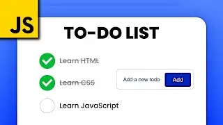 Build a Todo List App in HTML CSS JavaScript | EASY BEGINNER TUTORIAL