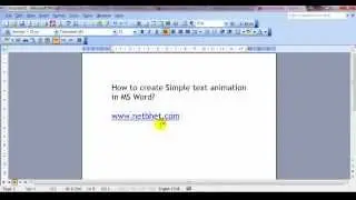 MS word Simple text animation