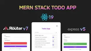 Full Stack MERN Todo App with React 19, Express v5, MongoDB, Node.js, and SWR