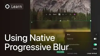 Using Native Progressive Blur