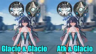 How Much Difference Between Glacio & Glacio Vs Atk & Glacio Echo For Zhezhi?