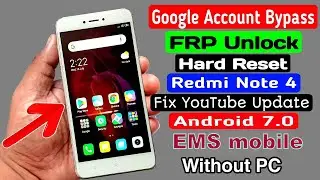 Redmi Note 4 Frp Lock Bypass | Redmi Note 4 Google Account Lock Bypass Done !!