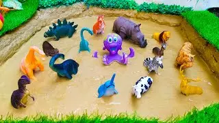 African Rhinoceros Big Octopus Wild Animals Sea Animals Safari Animals and Dinosaurs Stuck in Mud