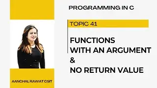 function with argument and no return value in c| sum Program in c|user defined function in c
