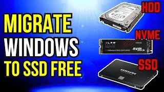 How To Migrate Windows To New SSD, HDD, NVME, M2 For FREE (2024)