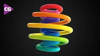 C4D Looping Spiral - Cinema 4D Tutorial (Free Project)