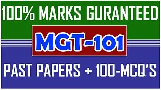 MGT101 Final Term A Great Technique to Pass Financial Accounting | 100 MCQs | 100% Marks Guaranteed