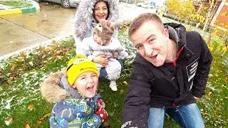 В Краснодаре выпал первый СНЕГ. Вот так выглядит зима на юге. Погода в Краснодаре зимой.