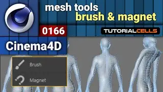 0166. brush tool , magnet brush tool in cinema 4d