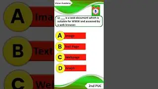 2nd puc computer science mcq questions part 50 #shorts