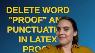 Tex: Delete word "Proof" and punctuation in latex proof environment