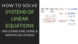 How to Solve Systems of Linear Equations | Mathcation