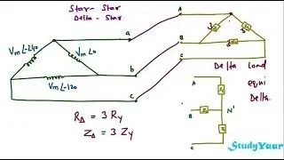 3 Phase Load & Source Transformations - Delta to Star & Star to Delta