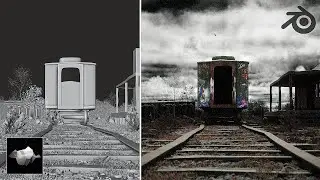 Creating a CINEMATIC Train Station in 3 Days in Blender