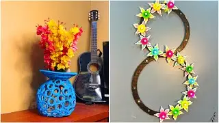 DIY Craft Ideas: Beautiful Vase and Infinity Wall Hanging Using Waste Materials