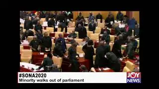 #SONA2020: Minority walks out of Parliament