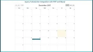 Jquery Fullcalandar Integration with PHP and Mysql