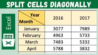 Split Cells Diagonally in Excel - (Two Headers in Same Cell)