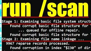 How to scan a drive for corrupted files cmd