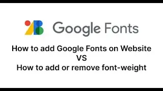 How to add or remove google fonts font-weight