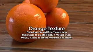 Creating an orange. Materialize texture maps