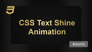 CSS Text Shine Animation | #shorts