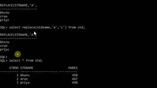 replace & substring | sql functions | oracle database 11g version 2 |