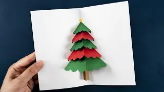 3D Christmas Pop-up Card | How to make Christmas Tree Card | Greeting Card