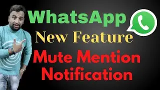 WhatsApp New Feature Mute Mention Notification,WhatsApp Latest Update 2021,WhatsApp New Feature 2021