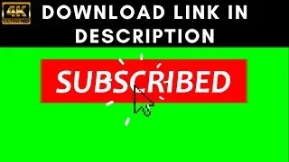 Green screen subscribe button | Subscribe button animation | Subscribe green screen | 4K