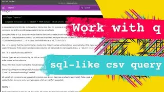 q - query csv